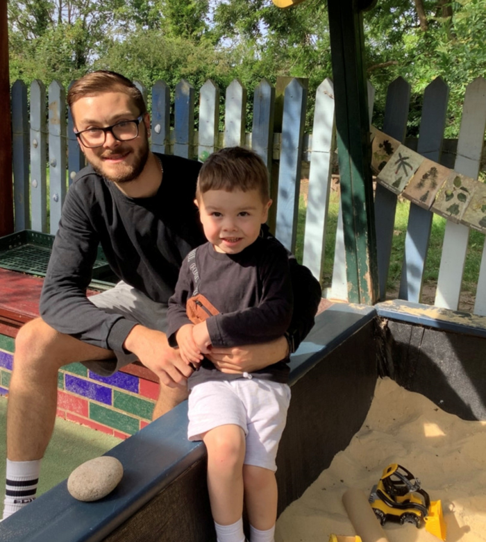 child with aduly